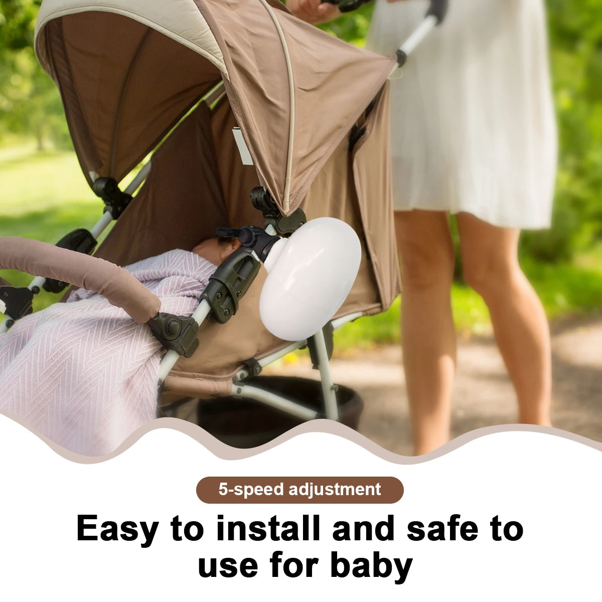 Balanelle électrique portable pour bébé – Balancelle vibrante à 5 vitesses