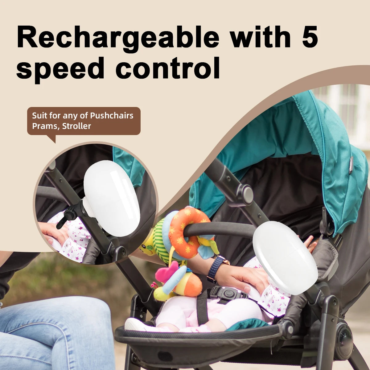 Balanelle électrique portable pour bébé – Balancelle vibrante à 5 vitesses