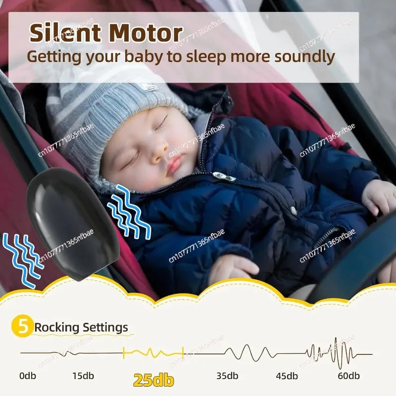 Balanelle électrique portable pour bébé – Balancelle vibrante à 5 vitesses