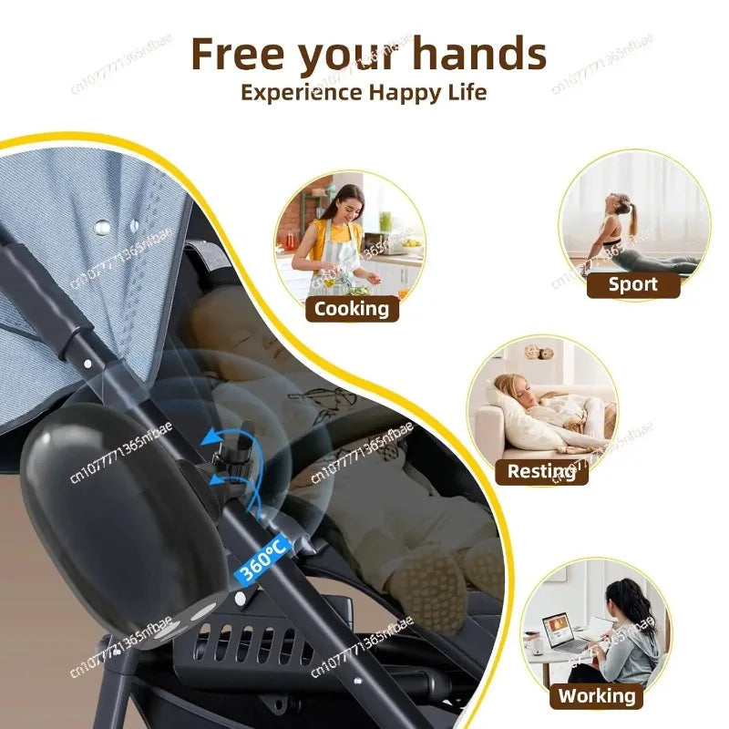 Balanelle électrique portable pour bébé – Balancelle vibrante à 5 vitesses